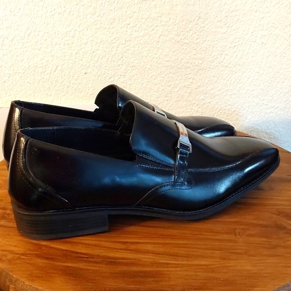 Stacy Adams Mens Black Leather Slip On Dress Shoes Loafers  Luxe Sz.12W main image 14
